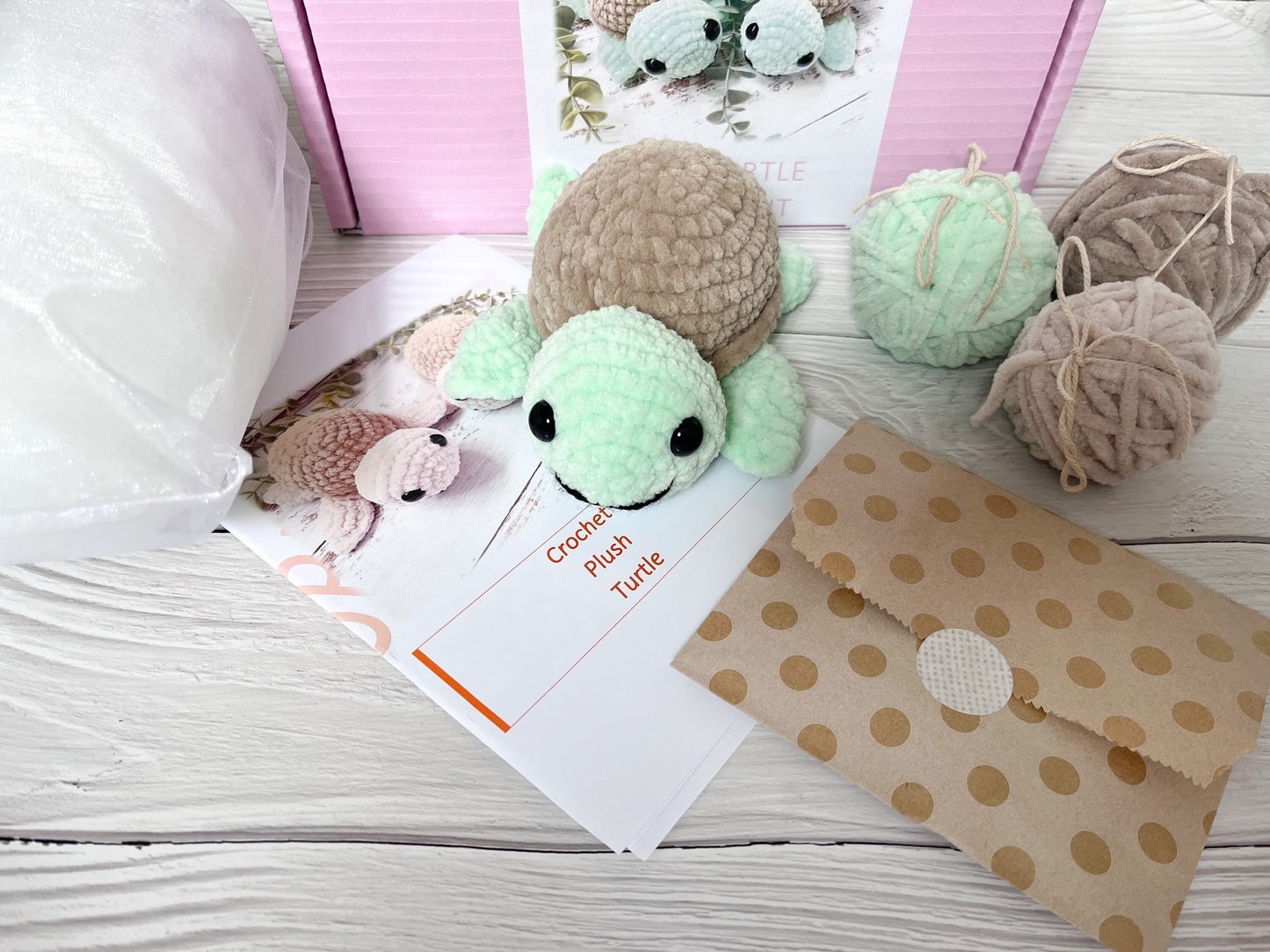 Turtle Crochet Kit | Crochet Amigurumi Kit