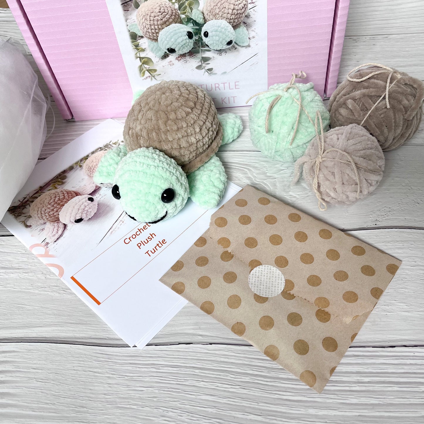 Turtle Crochet Kit | Crochet Amigurumi Kit