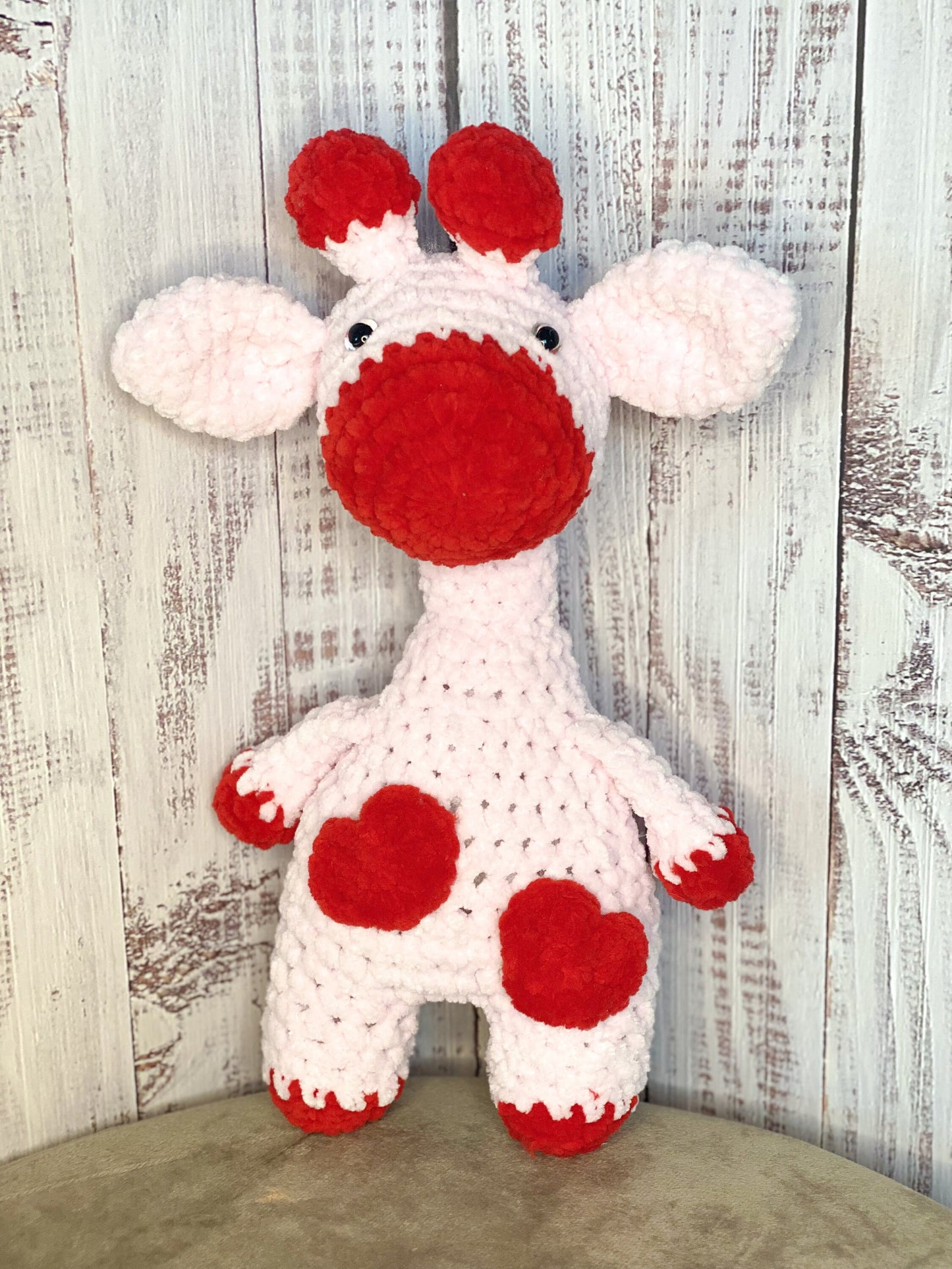 Plush Love Heart Giraffe | Handmade Crochet