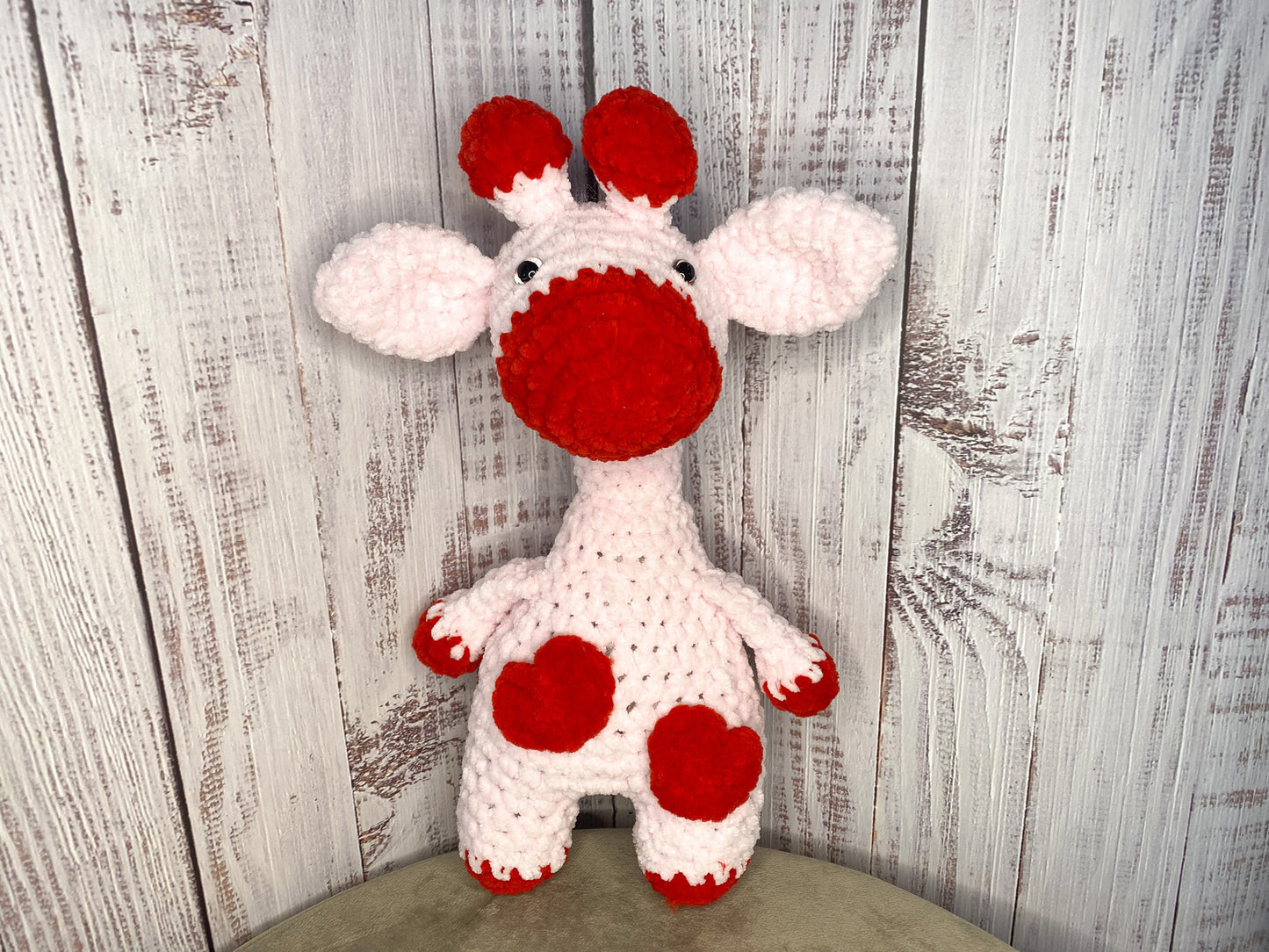 Plush Love Heart Giraffe | Handmade Crochet