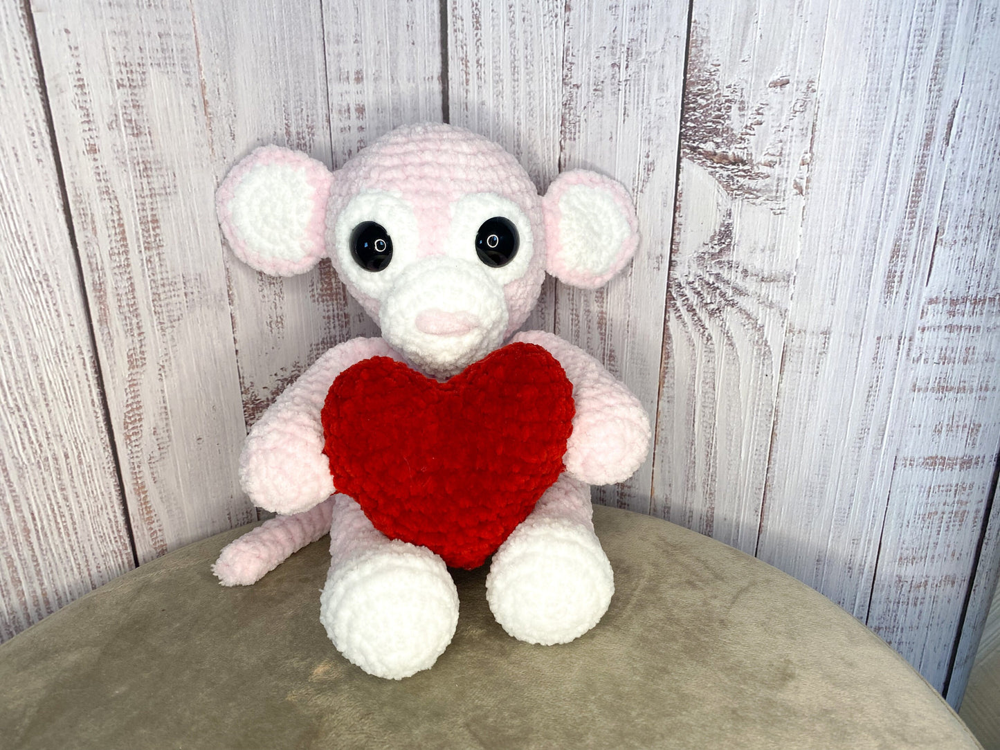 Love Heart Monkey | Handmade Crochet