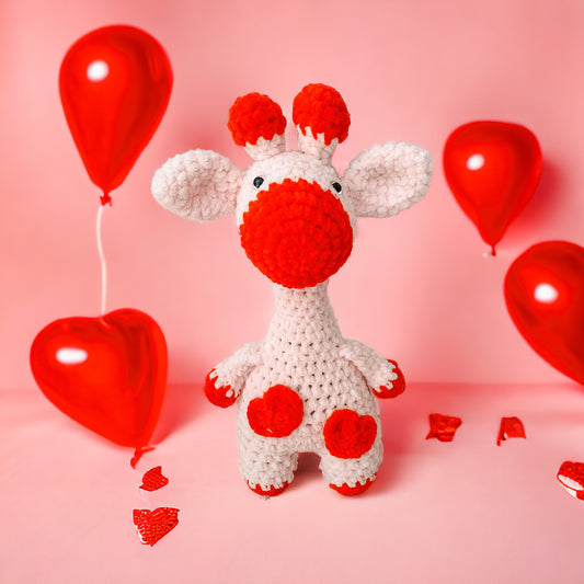 Plush Love Heart Giraffe | Handmade Crochet