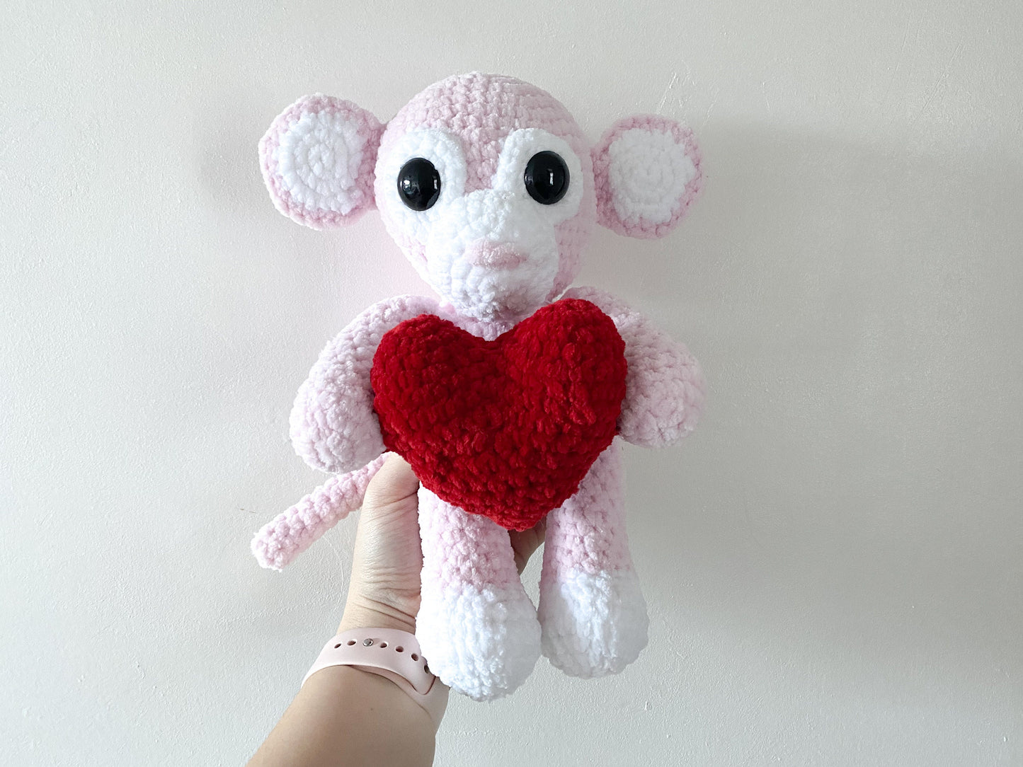 Love Heart Monkey | Handmade Crochet