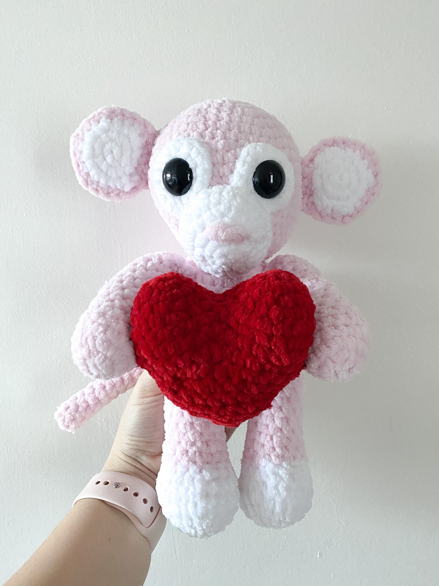 Love Heart Monkey | Handmade Crochet